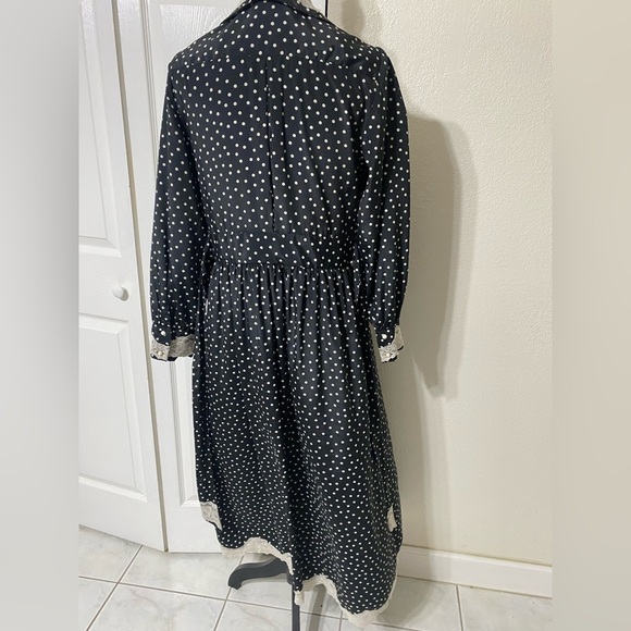 Vintage Victoria Secret Black and white robe polka dots size S - Picture 2 of 9